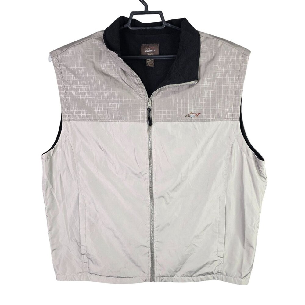 Mens Greg Norman Tasso Elba Beige & Black Reversible Vest Jacket Full Zip XL